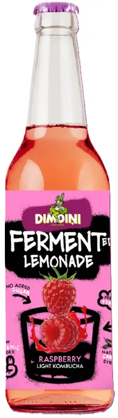 DIMDIŅI Fermentēta limonāde vieglā aveņu kombuča 330ml (DEP)