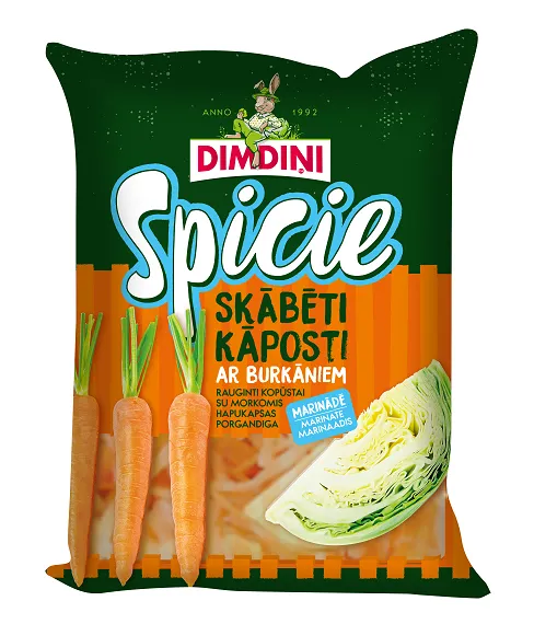 Kāposti skābēti ar burkāniem Spicie DIMDIŅI 850g