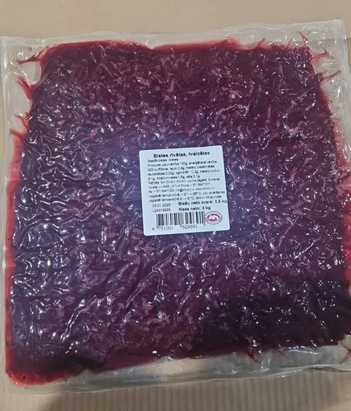 DIMDIŅI Tvaicētas rīvētas bietes, 3kg (biešu neto 2.6kg)