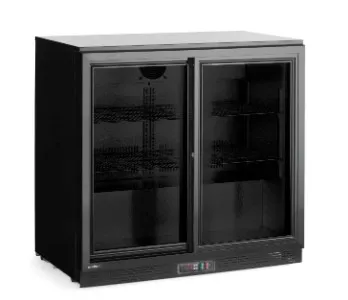 Divu bīdāmu durvju bāra ledusskapis, Arktic, 158L, Melns, 220-240V/160W, 900x520x(H)870mm 236888