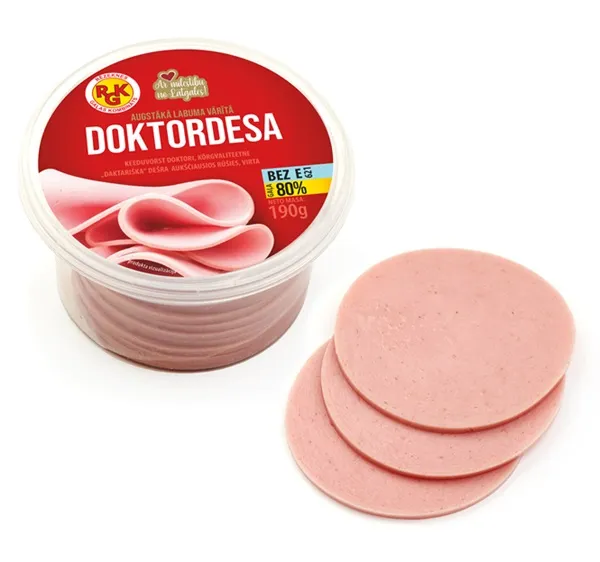 Doktordesa RGK augstākā labuma, vārīta, šķēlēs, 190g