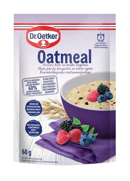 DR. OETKER auzu pārslu putra ar meža ogām 60g