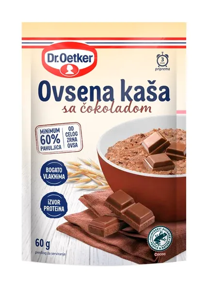 DR. OETKER auzu pārslu putra ar šokolādi 60g