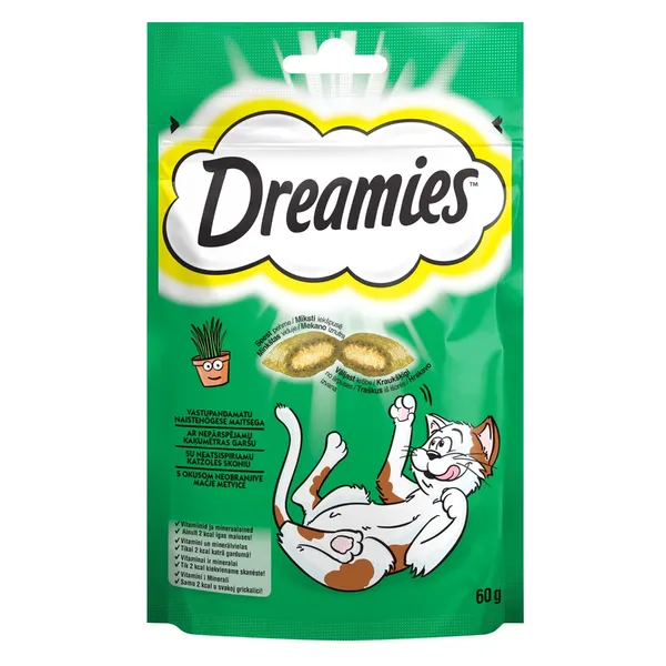 DREAMIES ar kaķumētru, kārumi kaķiem, 60g
