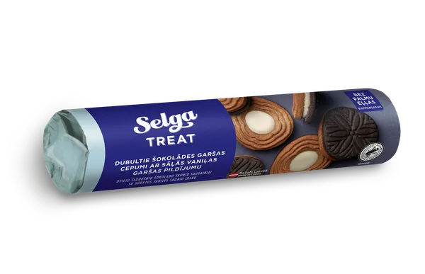Cepumi Selga dubultie šok.ar sāļās vaniļas pildījumu 205g
