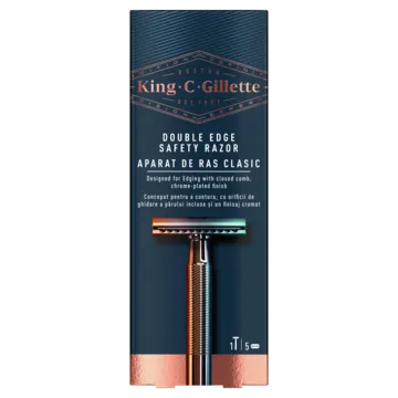 Dubultmalu skuveklis King C GILLETTE + 5 asmeņi