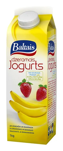 Dzeramais jogurts zemeņu un banānu 1kg