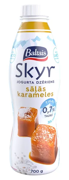 Baltais Jogurta dzēriens SKYR ar sāļo karameli 700g