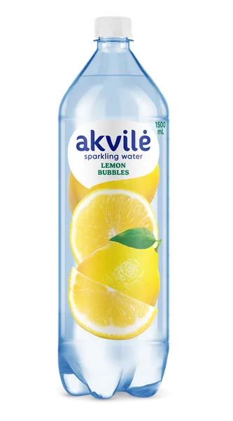 Dzeramais ūdens AKVILE ar citrona garšu, viegli gāzēts, 1,5l(DEP)