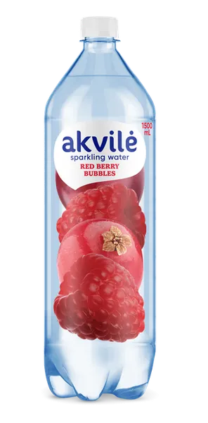 Dzeramais ūdens  AKVILE ar sarkano ogu aromātu, viegli gāz., 1,5l(DEP)