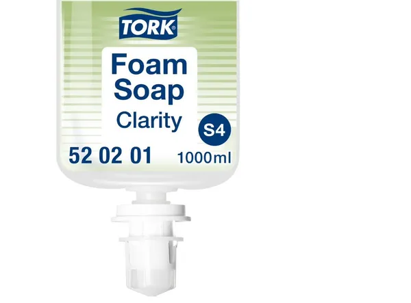 Dzidrās putu ziepes rokām TORK Clarity S4 1000ml, (2500 devas) 520201