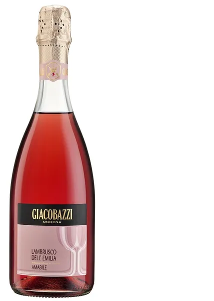 Dzirkstošais rozā vīns GIACOBAZZI Lambrusco Emilia, salds, 7,5%, 0.75l