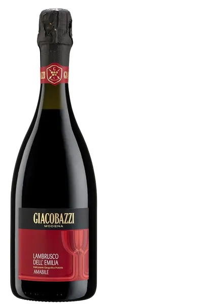 Dzirkstošais sarkanvīns GIACOBAZZI Lambrusco Emilia, IGP, salds,7,5%, 0.75l