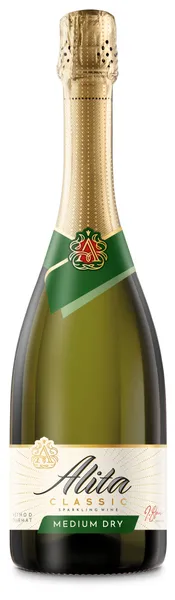 Dzirkstošais vīns ALITA Classic, pussauss, 11%, 0.75l