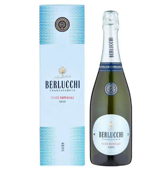 Dzirkstošais vīns BERLUCCHI Cuvée Imperiale Franciacorta Saten, Brut, kastē, 12,5%, 0.75l