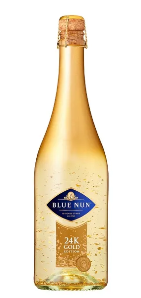 Dzirkstošais vīns BLUE NUN 22k Gold Edition, pussalds, 11%, 0.75l