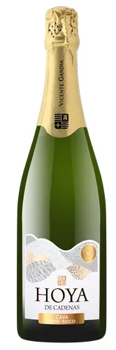 Dzirkstošais vīns HOYA DE CADENAS Cava Semiseco, pussauss, 11,5%, 0.75l
