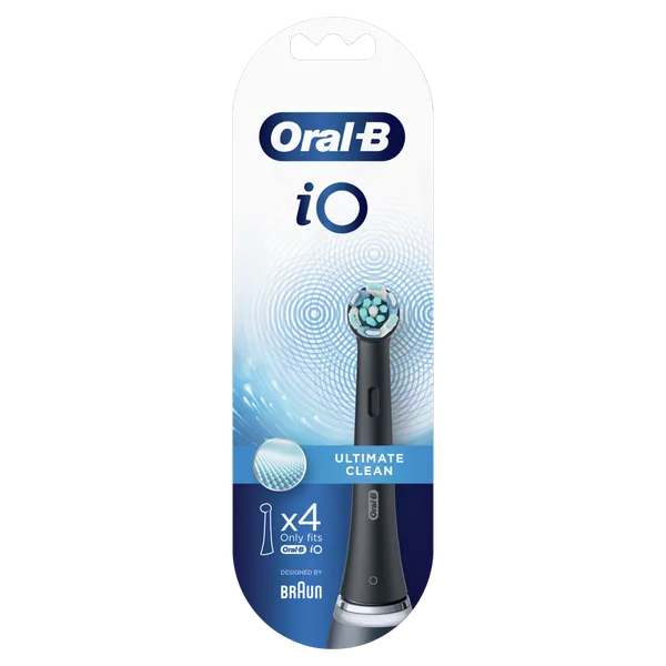 Elektriskās zobu birstes uzgalis ORAL-B iO Ultimate Clean, Black, 4 gab.