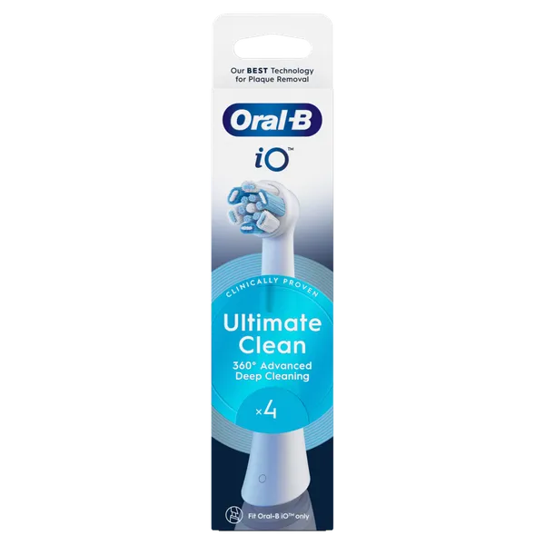 Elektriskās zobu birstes uzgalis ORAL-B iO Ultimate Clean, White, 4 gab.