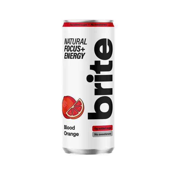 Enerģijas dzēriens BRITE, sarkanā apelsīna garša, bundža, 0.33l (DEP)