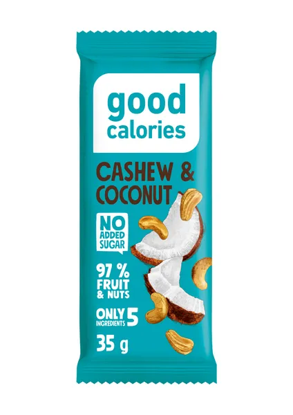 "Energy" dateļu batoniņš ar Indijas riekstiem, zemesriekstiem un kokosriekstiem GOOD CALORIES, 35g