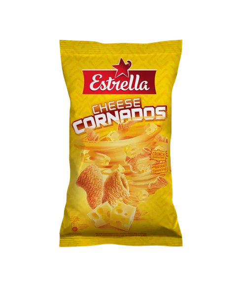 Ukoda kukurūzas ESTRELLA Cornados, ar siera garšu, 110g