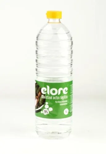 Etiķskābe pārtikas ELORE, 9%, 1l