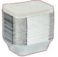 Folijas trauks ar al.pārkl.četrst., 450ml, 145x120x40mm, 0.52kg, 50gab