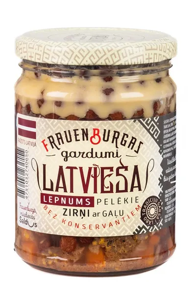 Frauenburgas gardumi Latvieša lepnums pelēkie zirņi ar gaļu 500g