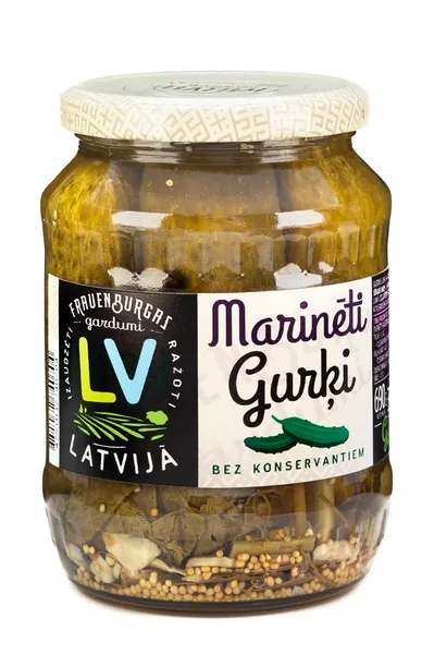 Frauenburgas gardumi Marinēti gurķi 690g (tīrsvars 365g)
