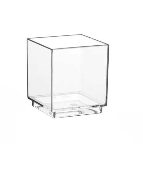 Furšeta trauki PAPSTAR Cubic, PS, caurspīdīgi, 55ml, D4cm, H4,7cm, 0.34kg, 30gab
