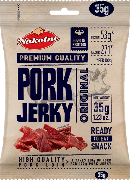 Gaļas uzkoda PORK Jerky Original, 35g