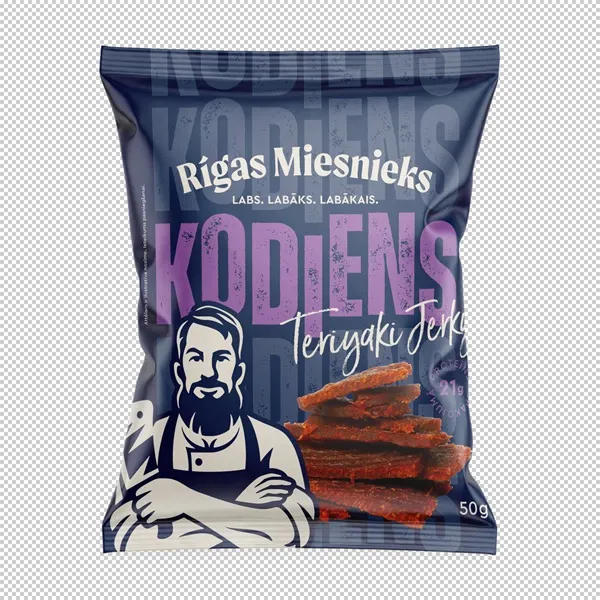 Gaļas uzkoda RĪGAS MIESNIEKS Teriyaki Jerky, 50g