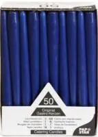 Galda sveces, D 2,2 cm x 25 cm, tumši zilas, 50gab