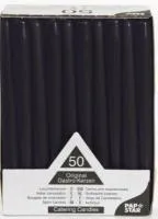 Galda sveces D 2,2cmx25cm, melna krāsa, 50 gab.