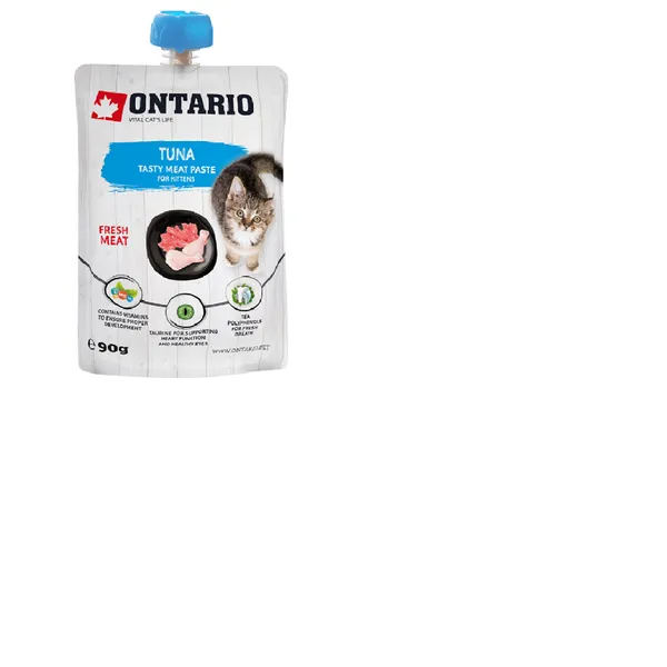 Gardums kaķēniem ONTARIO Fresh Meat Paste, ar tunci, 90g