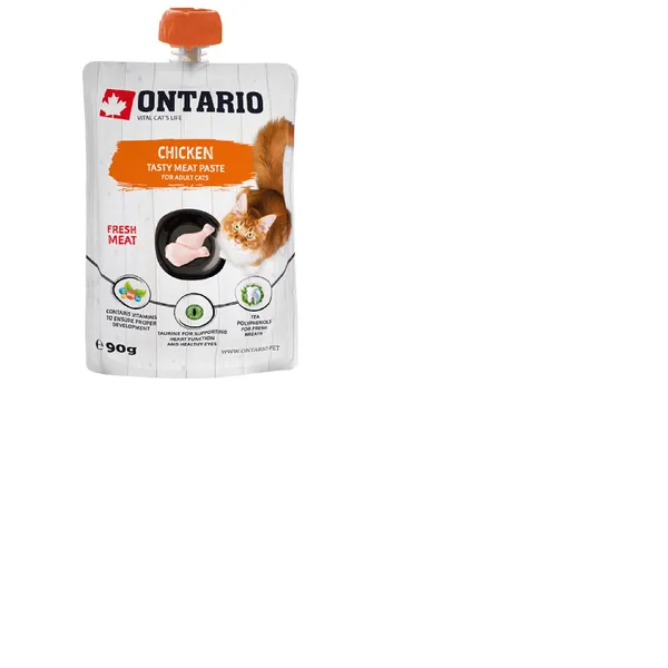 Gardums kaķiem ONTARIO Fresh Meat Paste, ar vistu, 90g