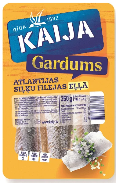 Siļķes fileja eļļā Gardums 250g (termo)