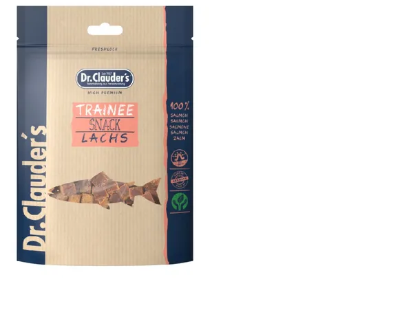 Gardums suņiem DR.CLAUDER'S Trainee laša kubiciņi, 80g