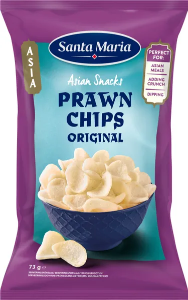 Garneļu čipsi Original 73g, Santa Maria