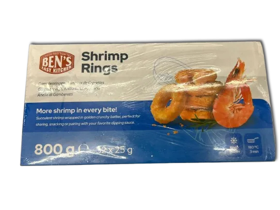 Garneļu gredzeni BEN'S, saldēti, panējumā, 800g