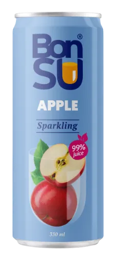 Gāzēts atspirdzinošs ābolu sulas dzēriens BONSU, 330 ml (DEP)