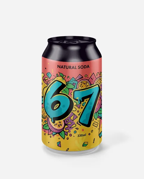 Gāzēts dzēriens 67, ar cidoniju un marakujas garšu, bundžā, 0.33l (DEP)