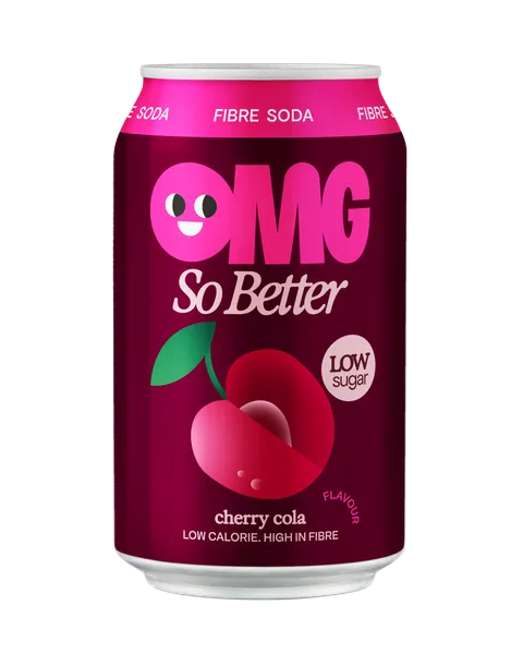 Gāzēts dzēriens OMG Cherry Cola, bundžā, 0.33l (DEP)