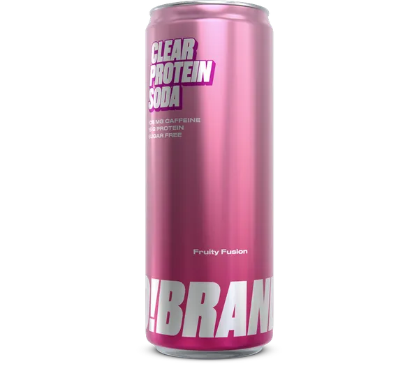 Gāzēts dzēriens PRO!BRANDS Clear Protein Soda, ar multiaugļu garšu, bundžā, 0.33l (DEP)