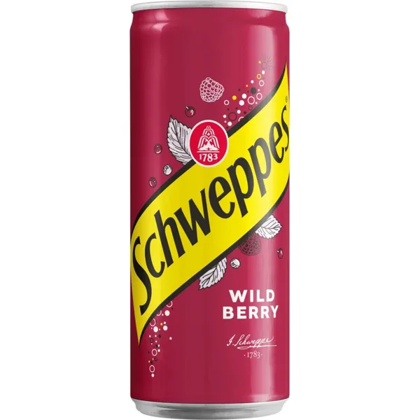 Gāzēts dzēriens SCHWEPPES Wild Berry, bundžā, 0.33l (DEP)