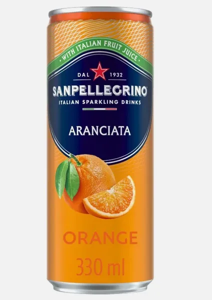 Gāzēts dzēriens S.PELLEGRINO Aranciata Naturale, bundžā, 0.33l (DEP)