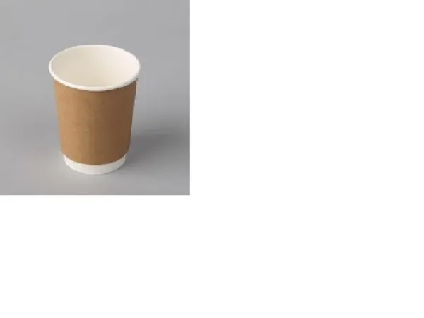 Glāzes 250ml, D 80mm, kraft, brūnas ar dubult. sieniņu kartona, 0.28kg, 25gab