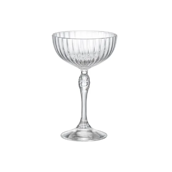Glāzes America Coctail Coupe, stikls, 220 ml, H 16 cm, D 9,6 cm, 6gab