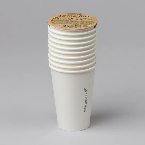 Glāzes BIO cukurniedru baltas 250ml, D 80mm, 0.066kg, 10gab